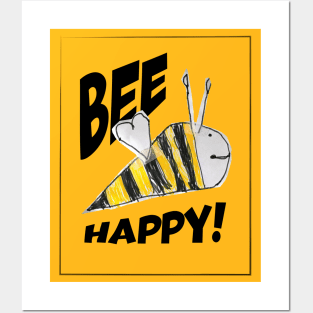 Bee Happy! (Dark edition) Posters and Art